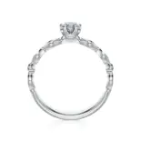 Pierścionek białe złoto z diamentami